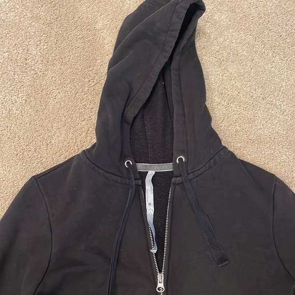 Black Old Navy zip up hoodie, women’s size medium - Picture 2 of 6